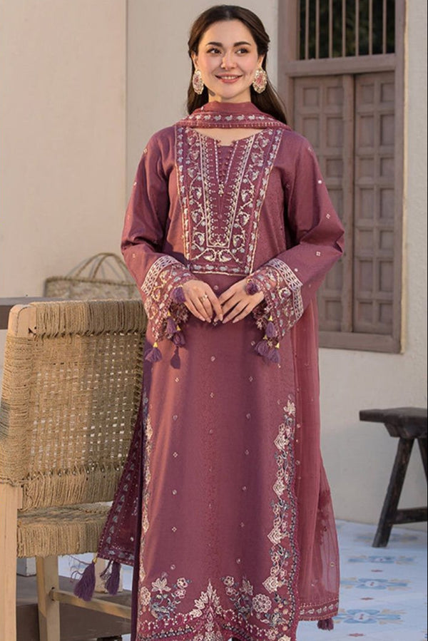 3PC Winter Dhanak Suit with Heavy Embroidered Shawl