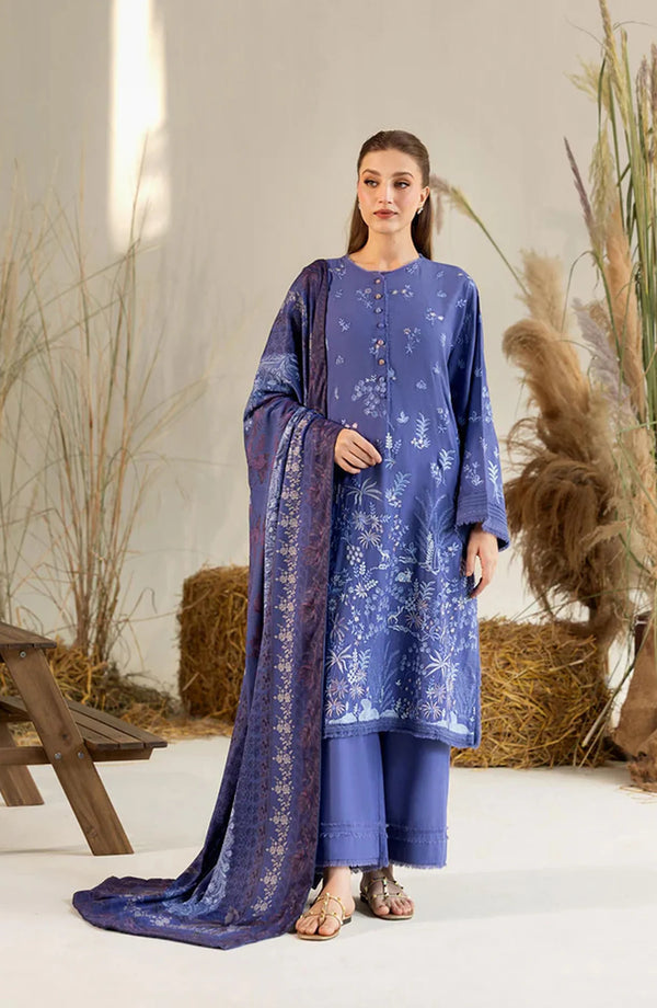 New! Embroidered Karandi 3-Piece Unstitched Suit