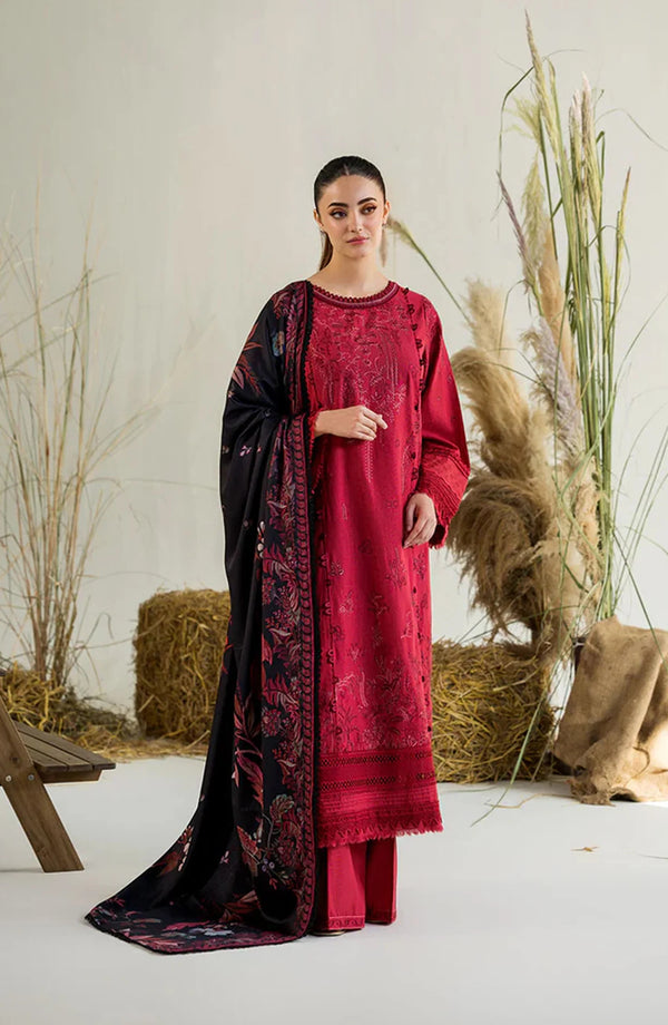 Embroidered Khaddar 3-Piece Suit – Design 5A (SN25WN)