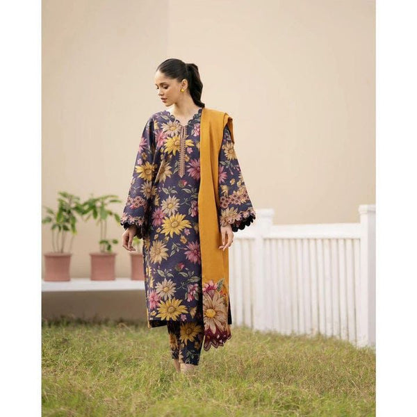 Summer Lawn - 3PC Unstitched Elegant Suit